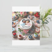 「甘い始まり：赤ちゃんシャワーお祝い」 招待状 (スタンド正面)