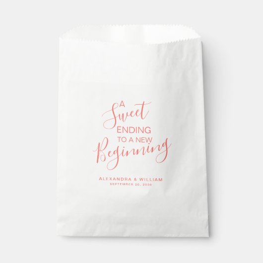 甘い始めのサンゴ結婚のキャンディバービュッフェ フェイバーバッグ (正面)