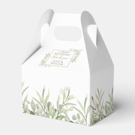 甘い始めの緑ありがとう結婚。 フェイバーボックス (裏面サイド)