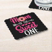 甘い子の母がドーナツを振りかけたもの ペーパーコースター (アングル)