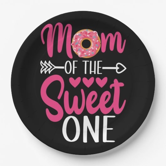 甘い子の母がドーナツを振りかけたもの ペーパープレート (正面)