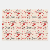 甘い子ネコが誕生日ウィッシュに名前を ラッピングペーパーシート (正面)