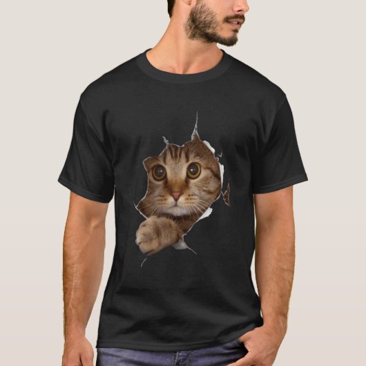 甘い子ネコの引き裂き猫の飼い主キャットレディ Tシャツ (正面)