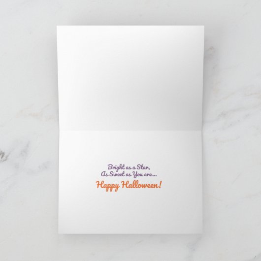 甘い子供と私の恐竜のハロウィンカード カード (内部)