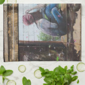 甘い子供時代の思い出グラフィティ キッチンタオル (折り畳み)