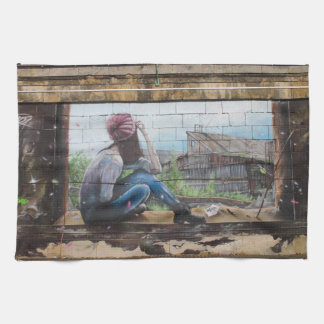 甘い子供時代の思い出グラフィティ キッチンタオル