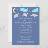 甘い子守歌のベビー男女兼用シャワー 招待状 (裏面)