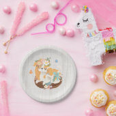 甘い子犬およびママのベビーシャワーの紙皿 ペーパープレート (パーティー)