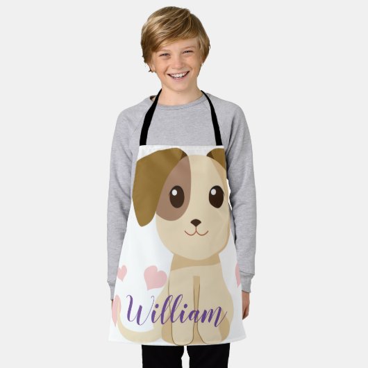 甘い子犬 エプロン (着用した状態)