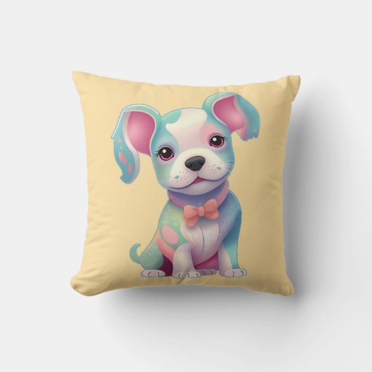 甘い子犬 クッション (正面)