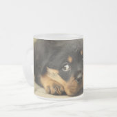 甘い子犬 フロストグラスマグカップ (正面左)