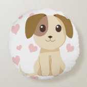 甘い子犬 ラウンドクッション (裏面)