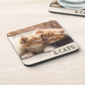 甘い子猫かわいい猫コースター コースター (左側)