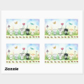 甘い子猫の子犬ラディバグステッカー 長方形シール (シート)