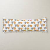 甘い子猫パターンオレンジとグレーの猫ちゃん ボディピロー (裏面)