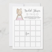 甘い子猫ブライダルシャワービンゴゲームカード 招待状 (正面)
