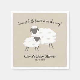 甘い子羊のベイシャワー スタンダードカクテルナプキン