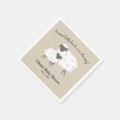 甘い子羊のベイシャワー スタンダードカクテルナプキン (角)