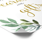 甘い子羊の緑のカードとギフトサイン ポスター (角)