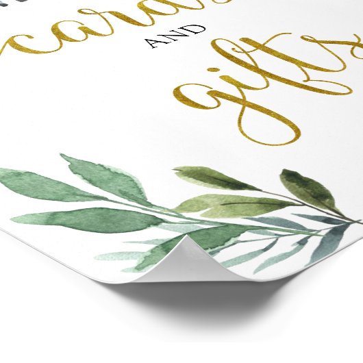 甘い子羊の緑のカードとギフトサイン ポスター (角)