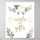 甘い子羊の緑のカードとギフトサイン ポスター (正面)