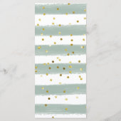 甘い子羊の緑の赤ちゃんシャワーメニュー メニュー (裏面)