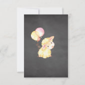 甘い子羊の赤ちゃんシャワーベビー 招待状 (裏面)