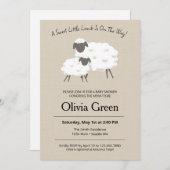 甘い子羊の赤ちゃんシャワー招待状 招待状 (正面/裏面)