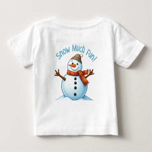 "甘い季節と雪の多くのおもしろいクリスマスベビーT市 ベビーTシャツ (裏面)
