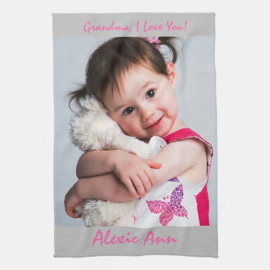 甘い孫が「好き」をパーソナライズ キッチンタオル (縦)