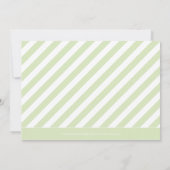 甘い対角線写真バプテスマ招待状 – 緑 招待状 (裏面)
