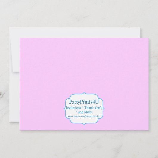 甘い専門店の棒つきキャンデーの誕生日のパーティの招待状 招待状 (裏面)