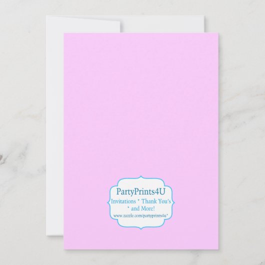 甘い専門店の棒つきキャンデーの誕生日のパーティの招待状 招待状 (裏面)