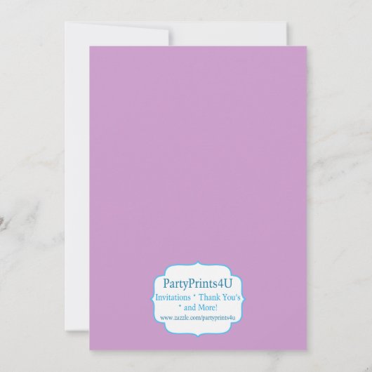 甘い専門店の棒つきキャンデーの誕生日のパーティの招待状 招待状 (裏面)