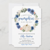 甘い小さなかぼちゃが途中だ！ベビーシャワー 招待状 (正面)