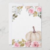 甘い小さなかぼちゃのベビーガールシャワー 招待状 (裏面)