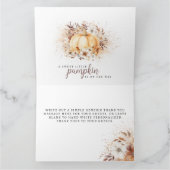 甘い小さなかぼちゃの中性の赤ちゃんシャワー折り畳み サンキューカード (内部)