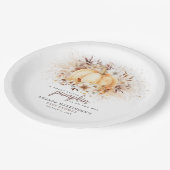 甘い小さなかぼちゃの中性の赤ちゃんシャワー ペーパープレート (アングル)