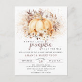 甘い小さなかぼちゃの中性の赤ちゃんシャワー ポストカード (正面)