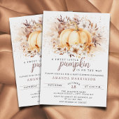 甘い小さなかぼちゃの中性の赤ちゃんシャワー 招待状