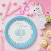 甘い小さなかぼちゃの水の色ブルーベビーシャワー ペーパープレート (パーティー)