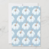 甘い小さなかぼちゃの男の子赤ちゃんシャワー 招待状 (裏面)