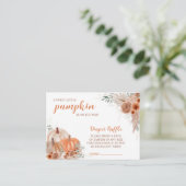 甘い小さなかぼちゃの秋の赤ちゃんシャワー エンクロージャーカード (スタンド正面)