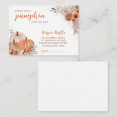 甘い小さなかぼちゃの秋の赤ちゃんシャワー エンクロージャーカード (正面/裏面)