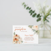 甘い小さなかぼちゃの秋の赤ちゃんシャワー エンクロージャーカード (スタンド正面)