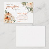 甘い小さなかぼちゃの秋の赤ちゃんシャワー エンクロージャーカード (正面/裏面)