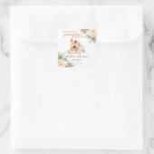 甘い小さなかぼちゃの秋の赤ちゃんシャワー スクエアシール (バッグ)