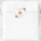 甘い小さなかぼちゃの秋の赤ちゃんシャワー スクエアシール (バッグ)