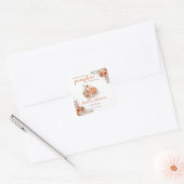 甘い小さなかぼちゃの秋の赤ちゃんシャワー スクエアシール (封筒)