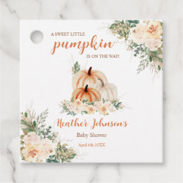 甘い小さなかぼちゃの秋の赤ちゃんシャワー フェイバータグ